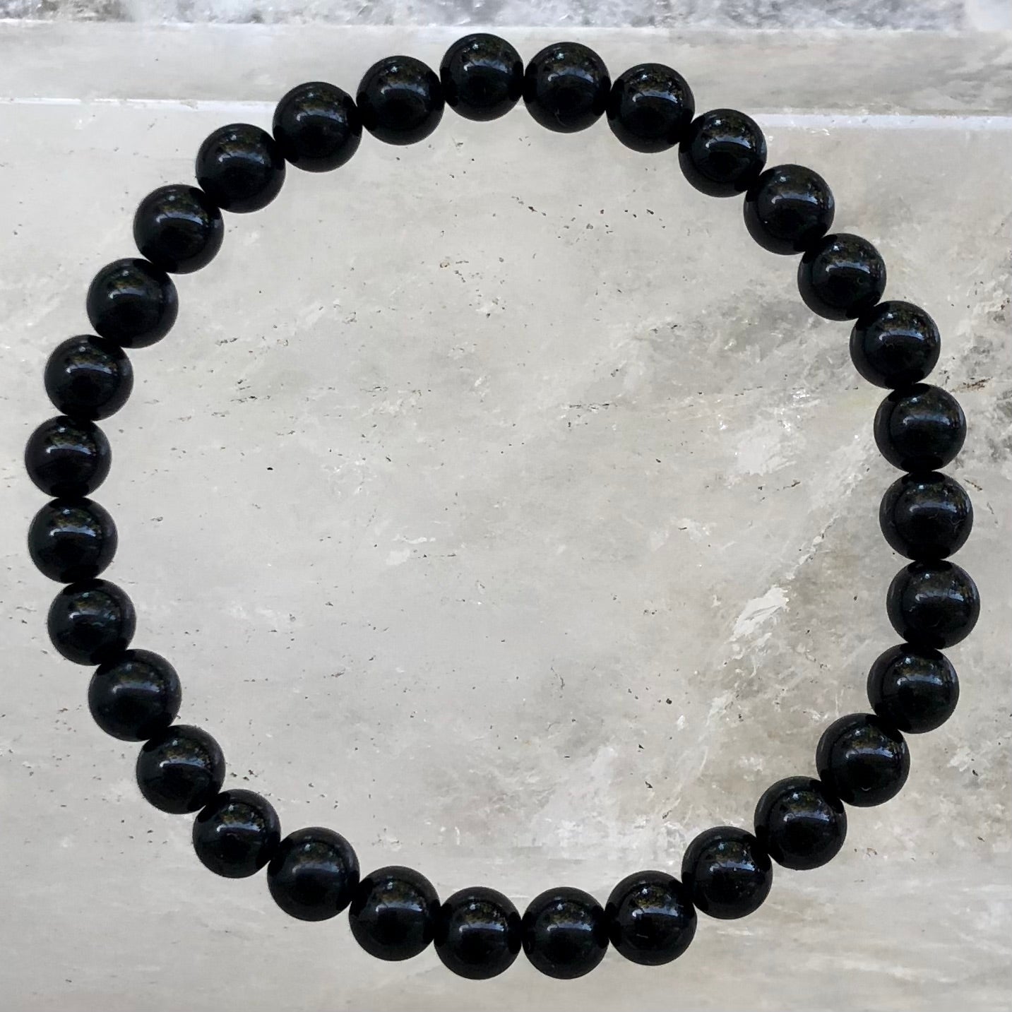 Black Tourmaline Bracelet - Lithos Crystals