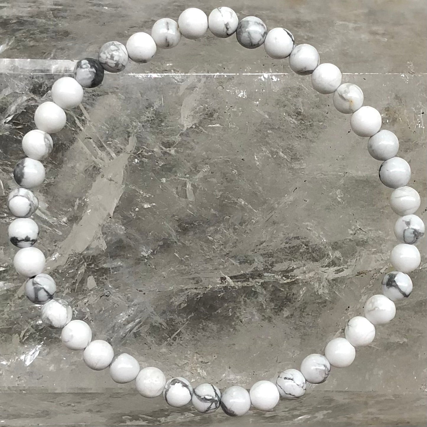 Howlite Bracelet - Lithos Crystals