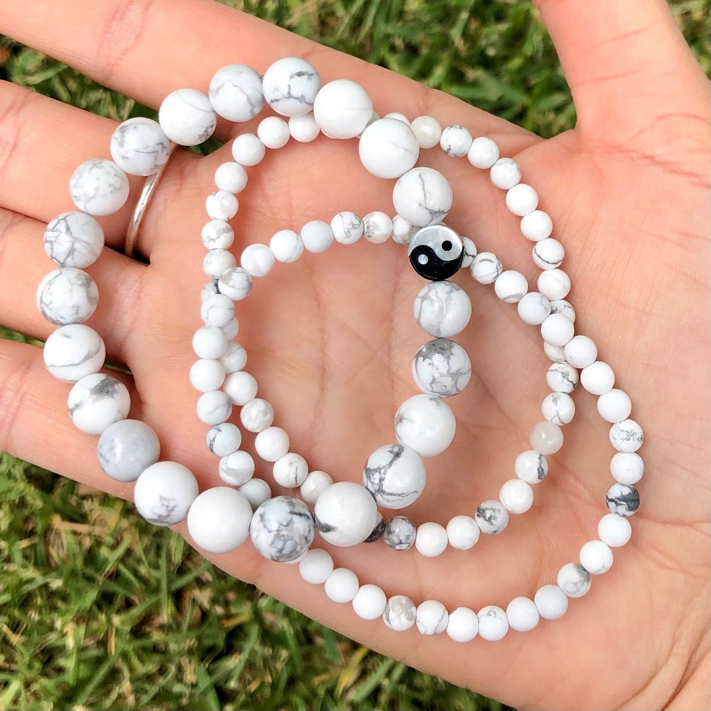Howlite Bracelet - Lithos Crystals
