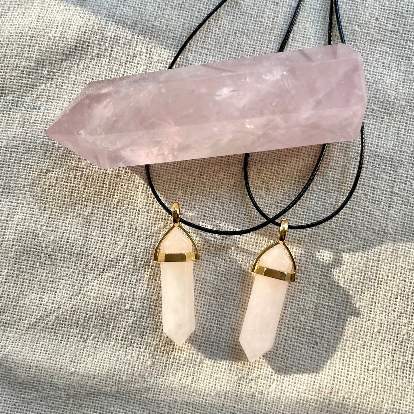 Energy Point Pendant - Rose Quartz