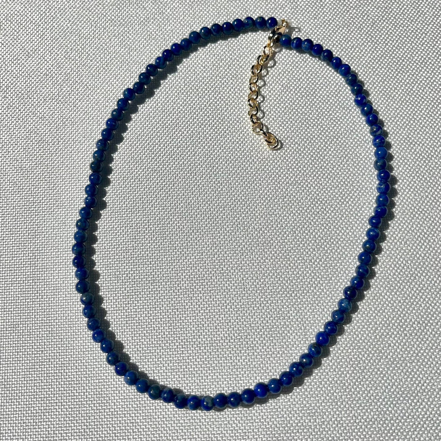 Lapis Lazuli Beaded Necklace - Lithos Crystals