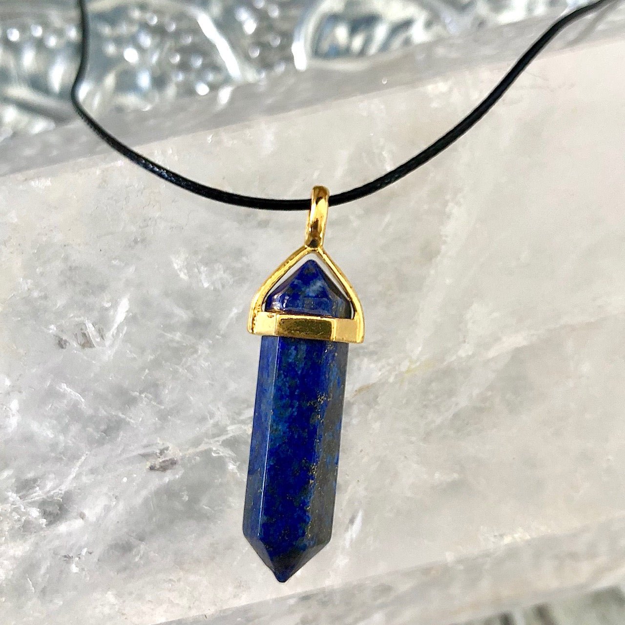 Lapis Lazuli Point Pendant - Lithos Crystals