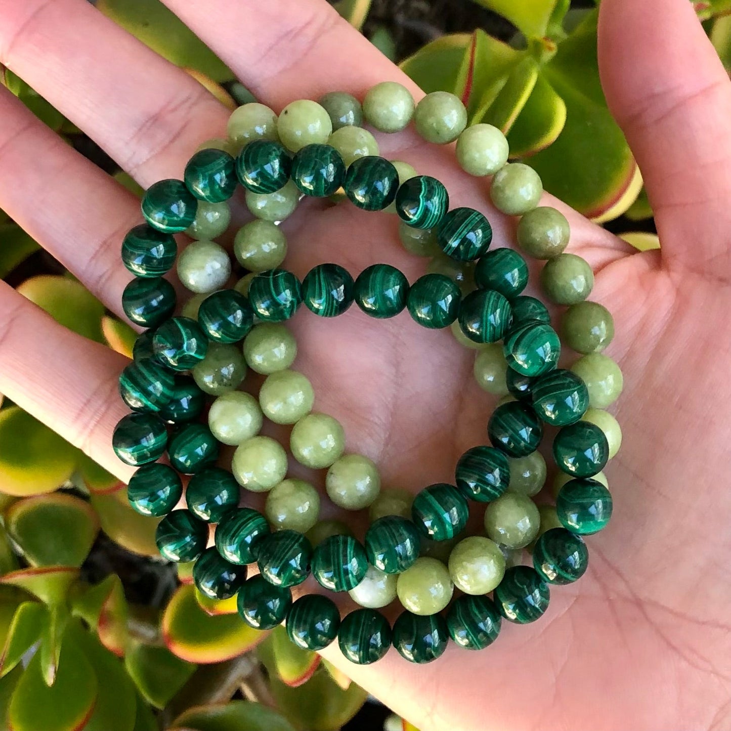 Malachite Bracelet - Lithos Crystals
