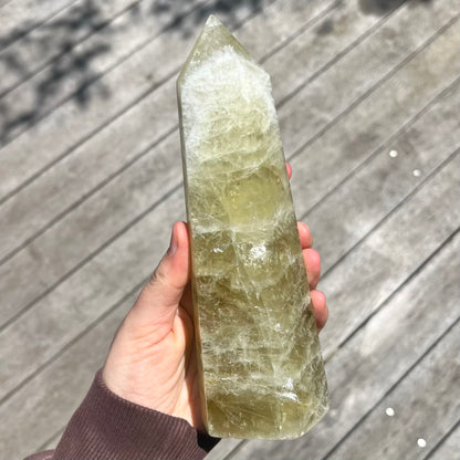 Lemon Quartz XL Tower Crystal - Bright, Energising, Clarifying