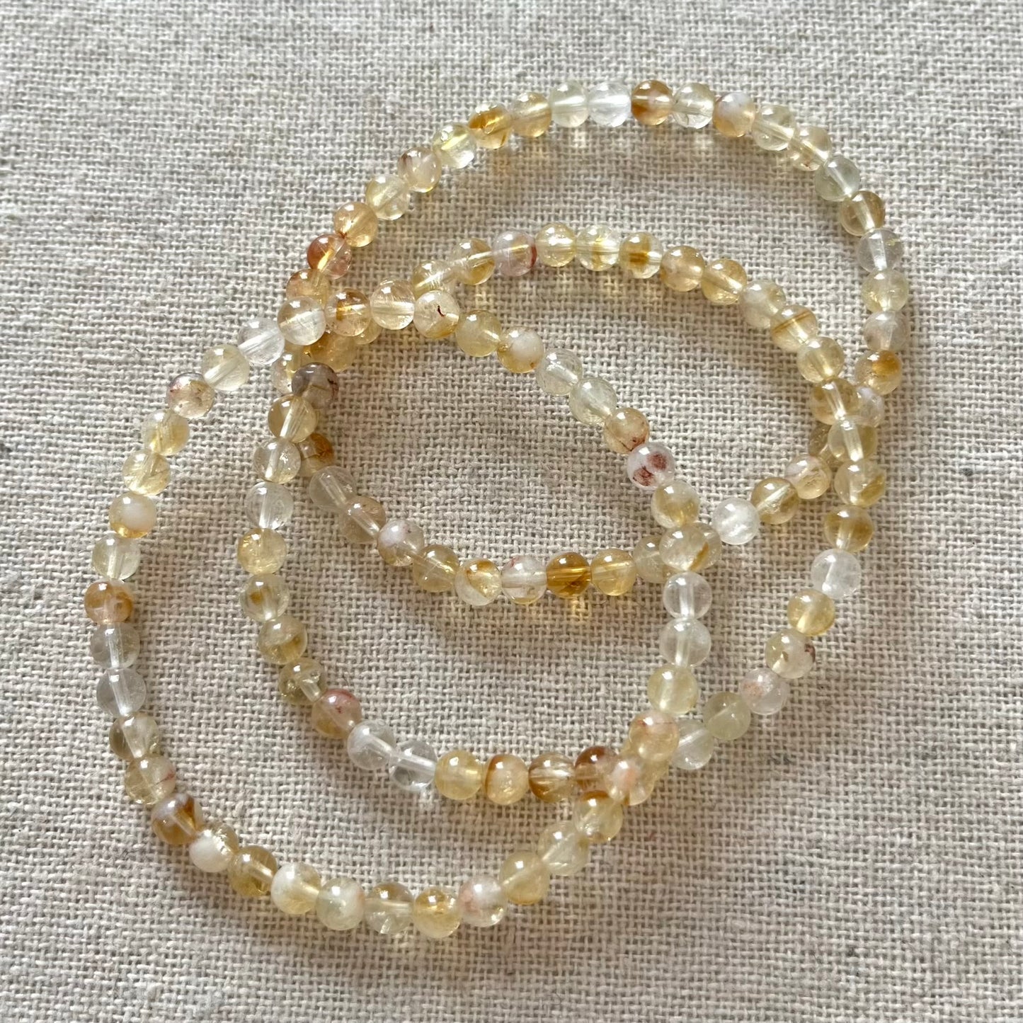 Citrine 4mm Beaded Bracelet - Abundance