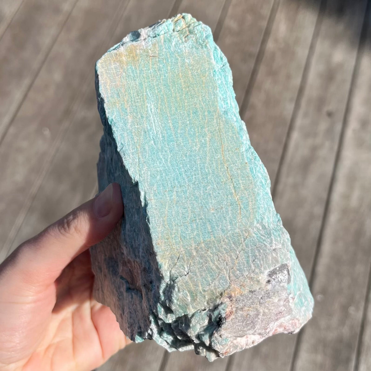 Amazonite XL Base-cut Raw Stone - Calm, Empowering