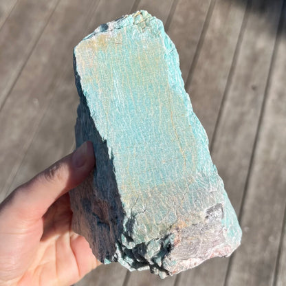 Amazonite XL Base-cut Raw Stone - Calm, Empowering
