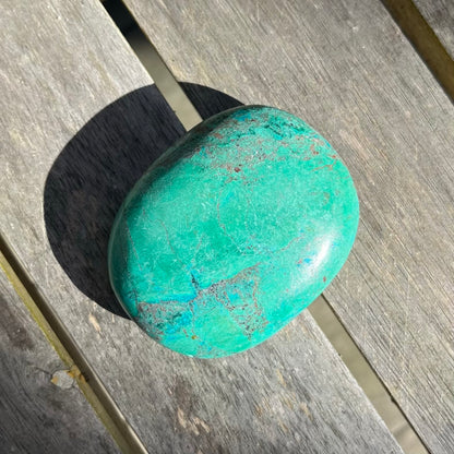 Malachite Chrysocolla Palm Stone Crystal - Positivity, Transformation