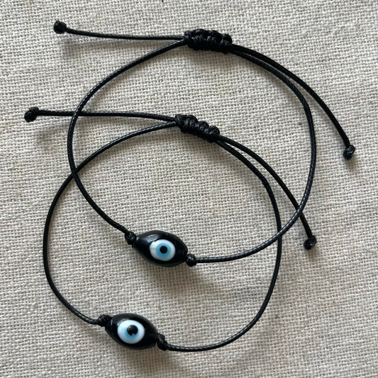 Shield Evil Eye Cord Bracelet
