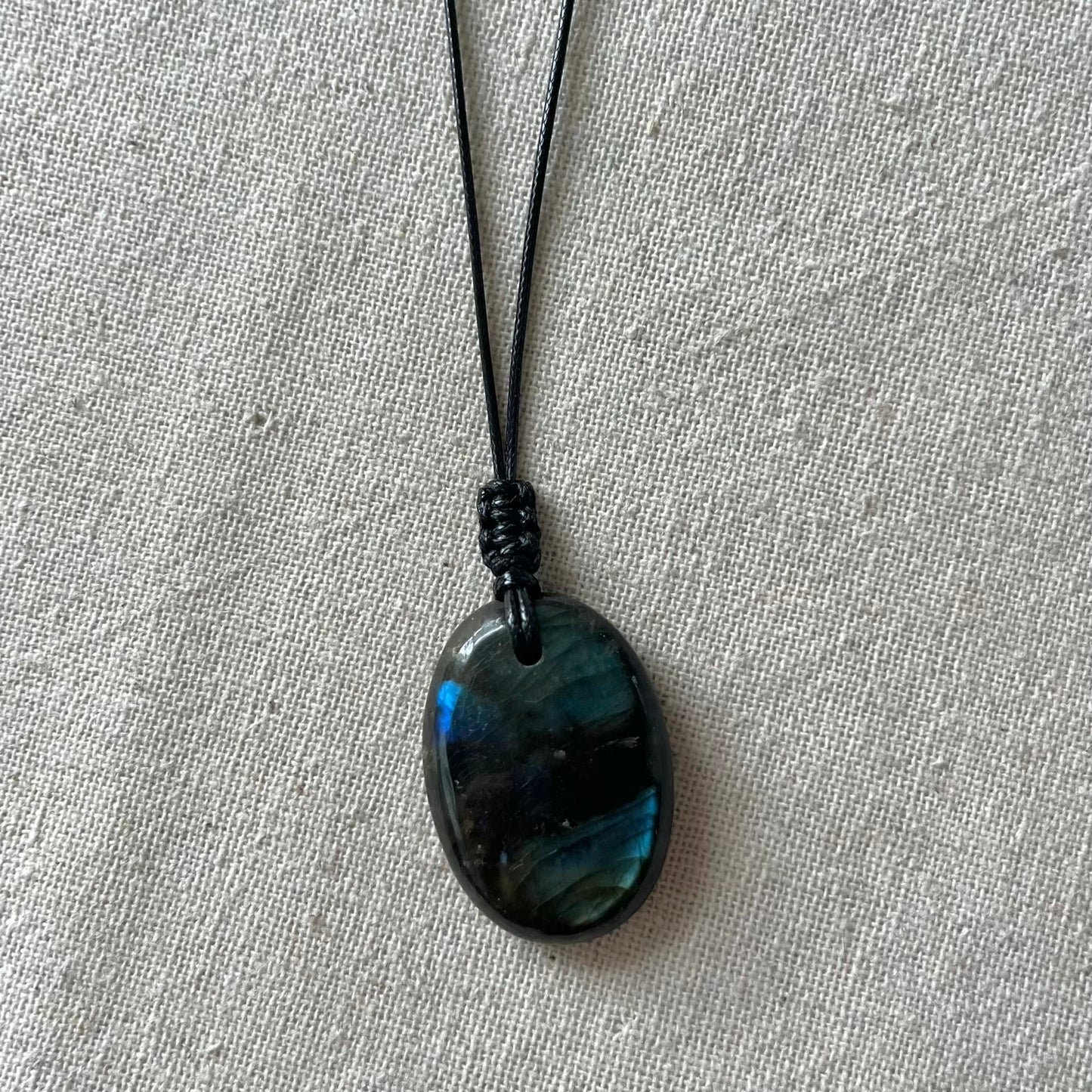 Labradorite Oval Small Pendant - ONE OF A KIND
