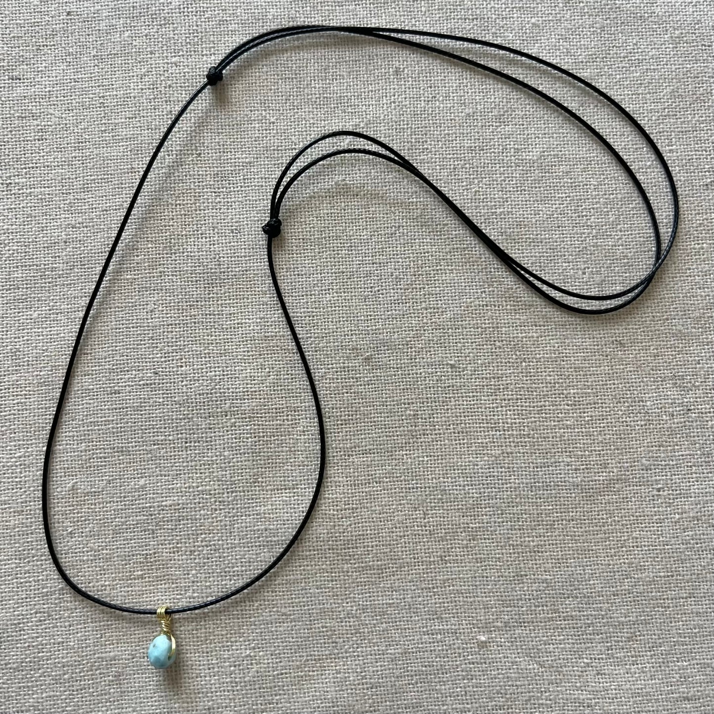 Mini Geo Pendant - Larimar
