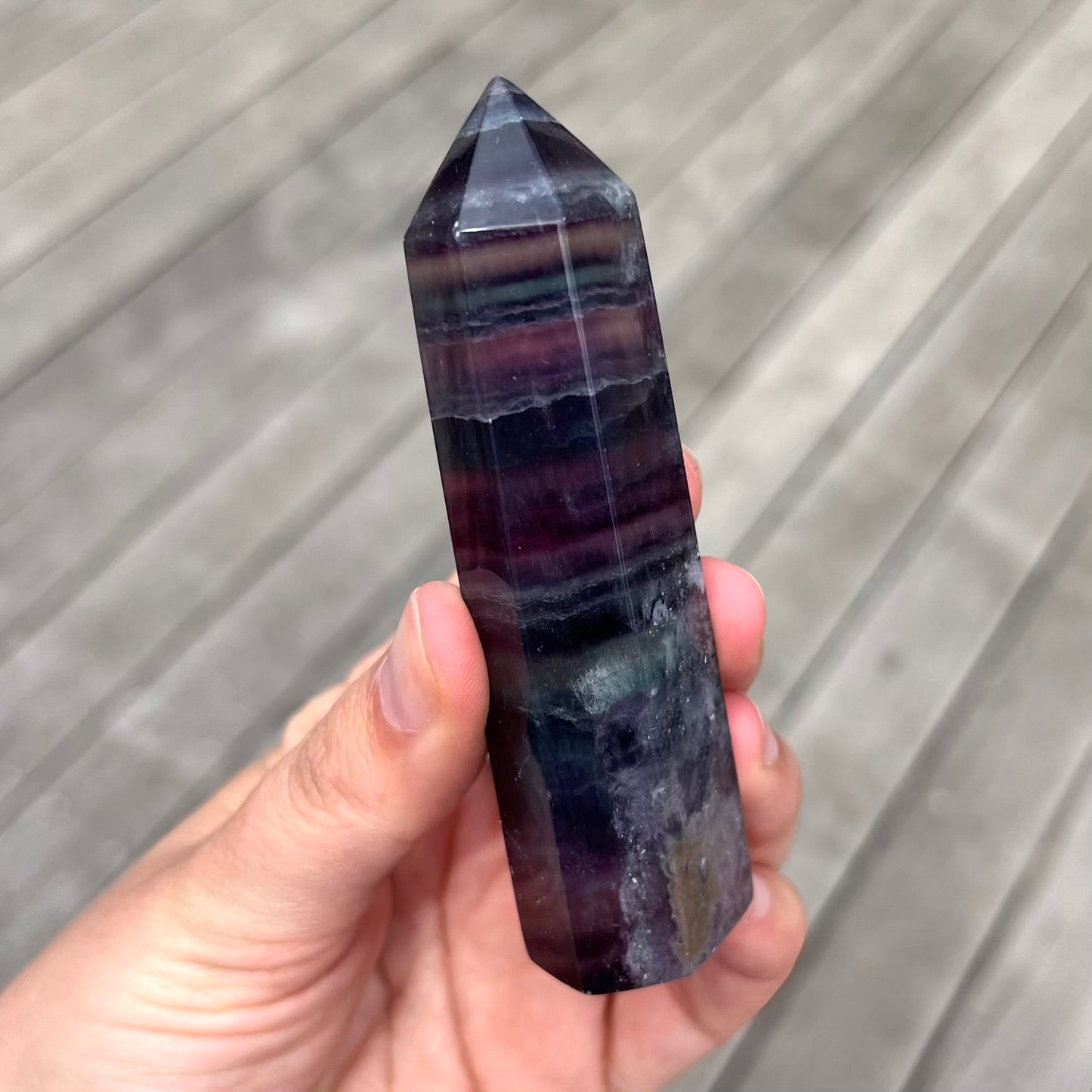 Fluorite Small Tower Crystal - Vibrant, Clarifying, Uplifting