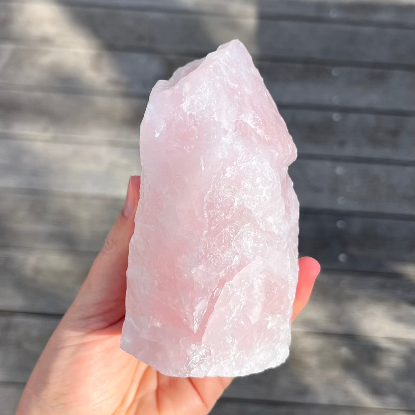 Rose Quartz Large Raw Base-Cut Crystal - Unconditional Love, Emotional Healing