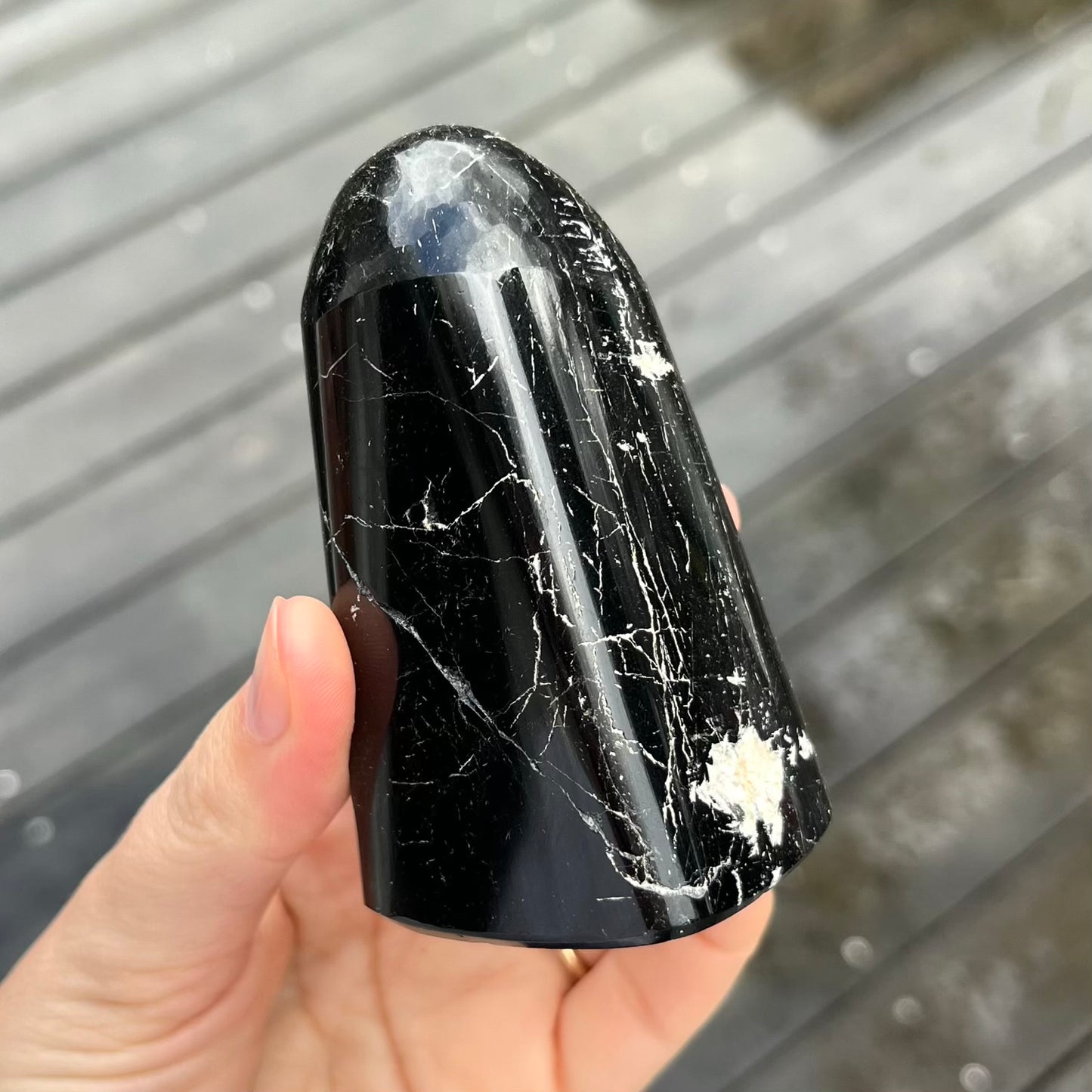 Black Tourmaline Freeform Crystal - Protection
