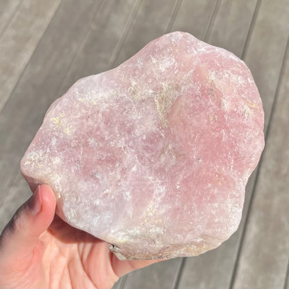 Rose Quartz XL Raw Crystal - Unconditional Love & Harmony