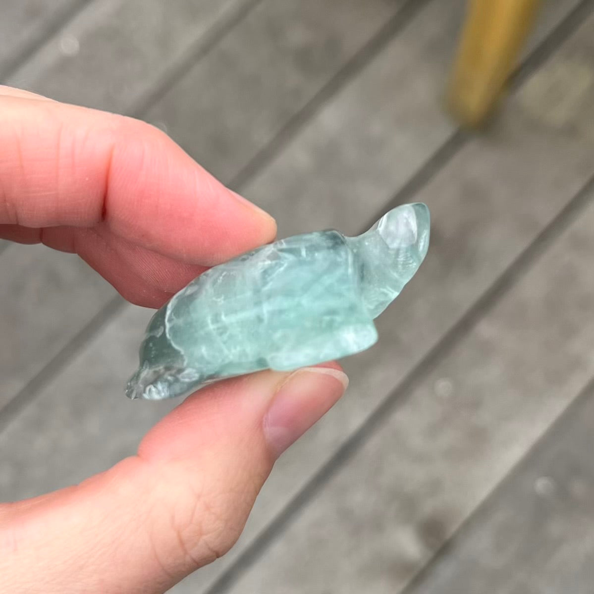 Green Fluorite Turtle Crystal - Clarifying, Transformative, Harmonising