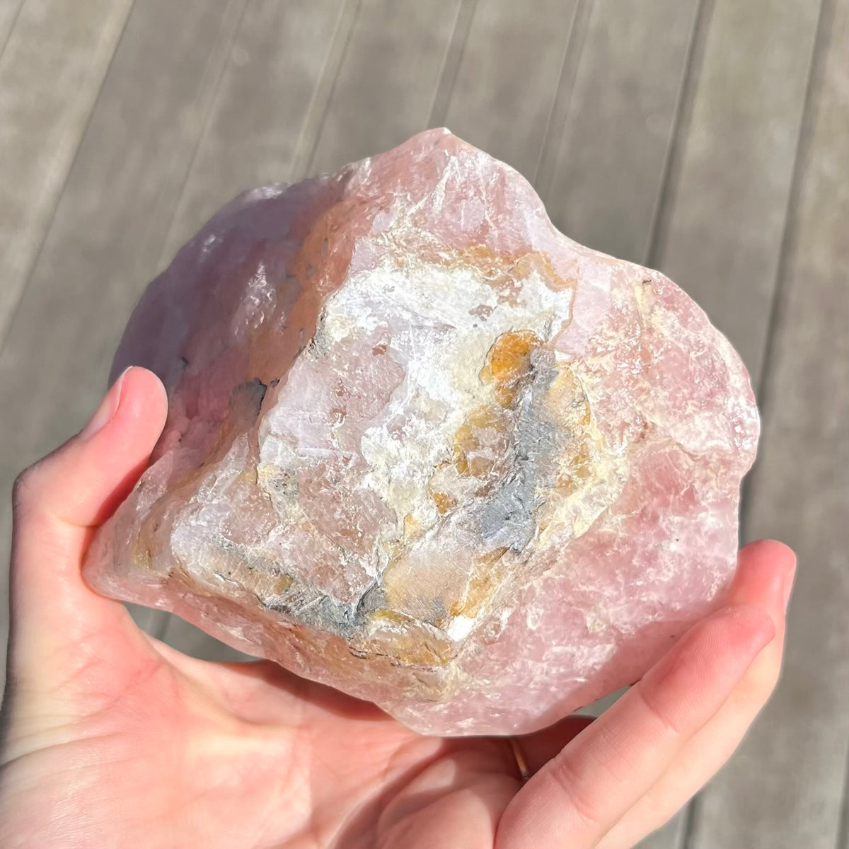 Rose Quartz XL Raw Crystal - Unconditional Love & Harmony