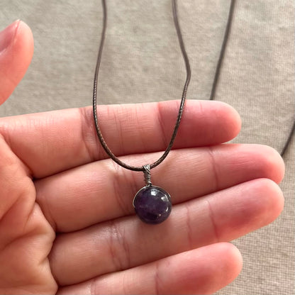 Sphere Pendant - Amethyst
