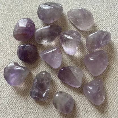 Amethyst Tumble Stone - Calming, Protective, Balancing