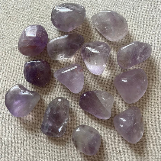 Amethyst Tumble Stone - Calming, Protective, Balancing