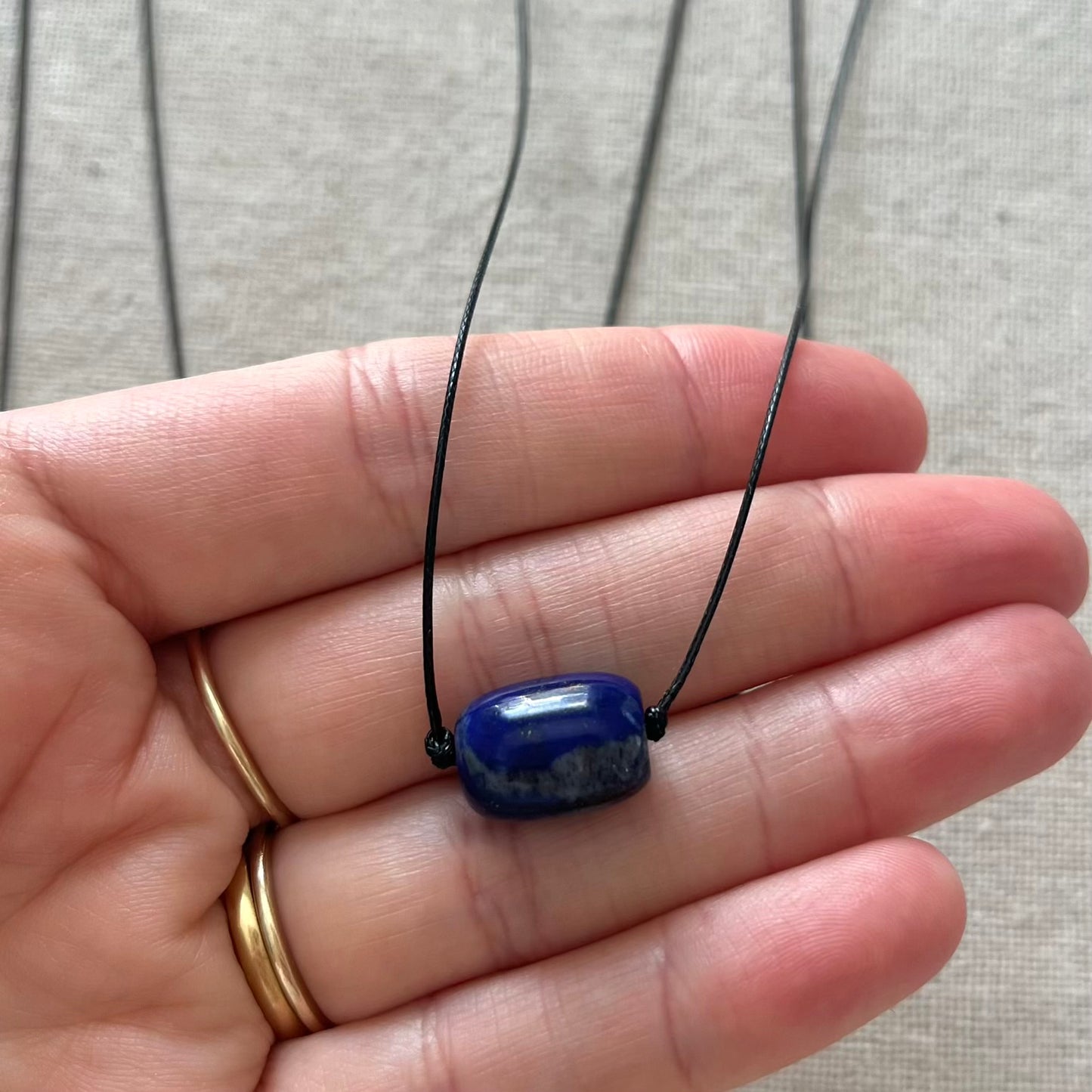 Barrel Pendant - Lapis Lazuli