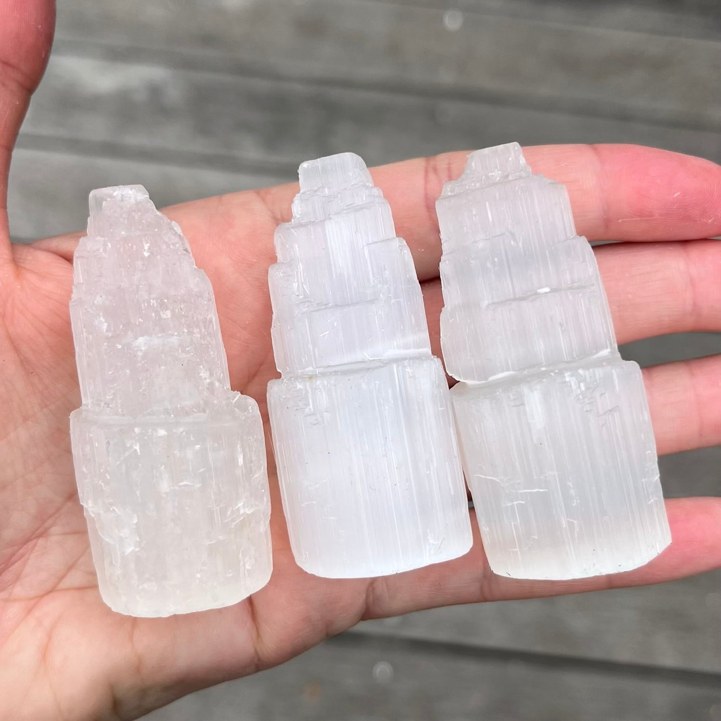 Selenite Mini Raw Tower Crystal - High Vibe, Protection, Spiritual Connection