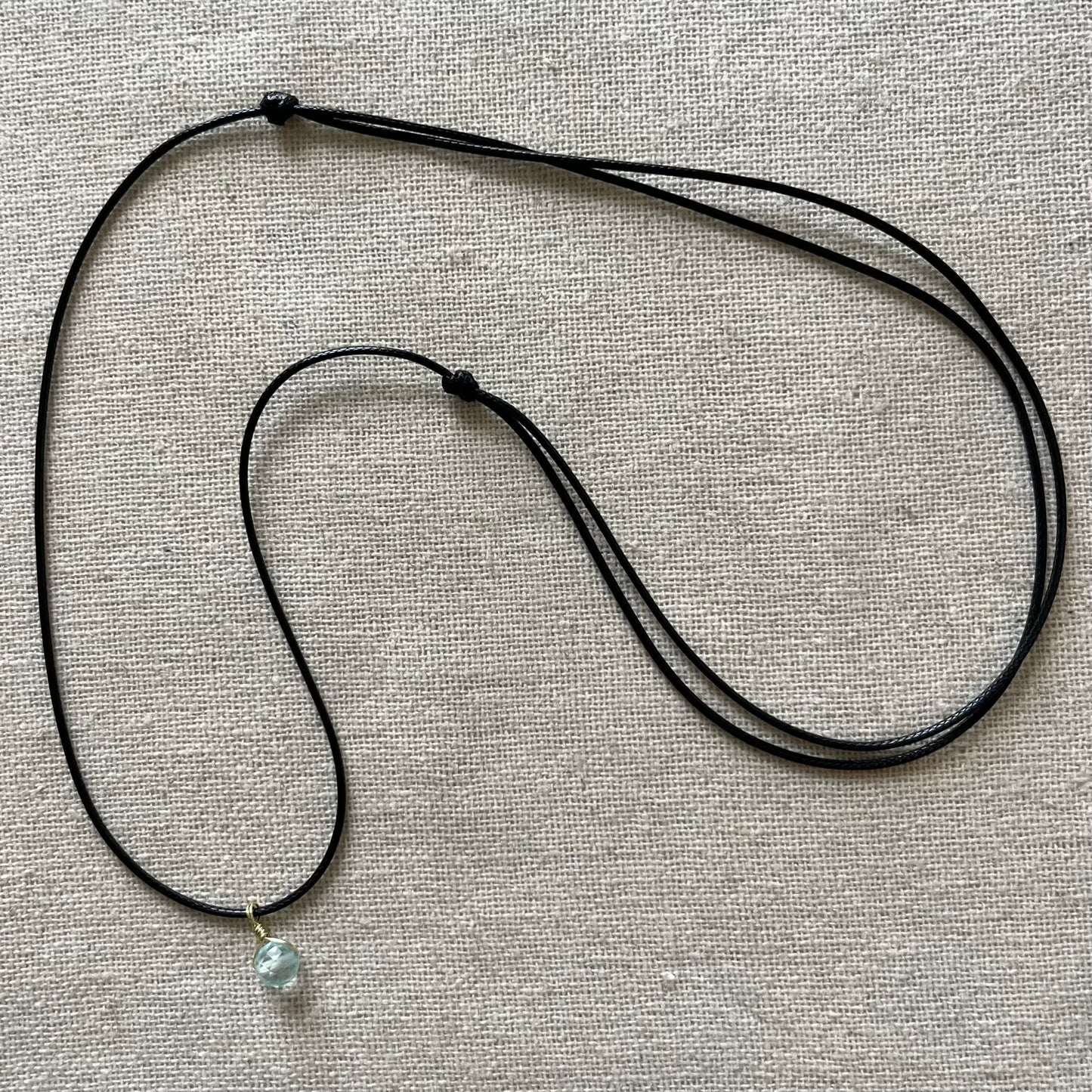 Mini Geo Pendant - Blue Topaz