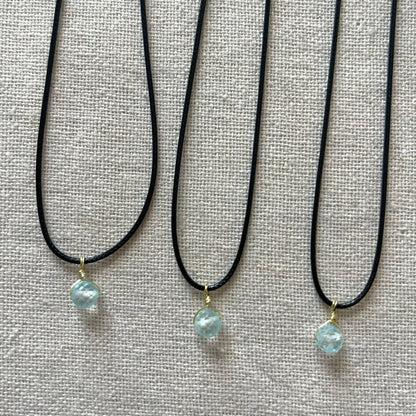 Mini Geo Pendant - Blue Topaz