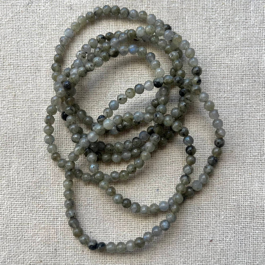 Labradorite 4mm Beaded Bracelet - Magic