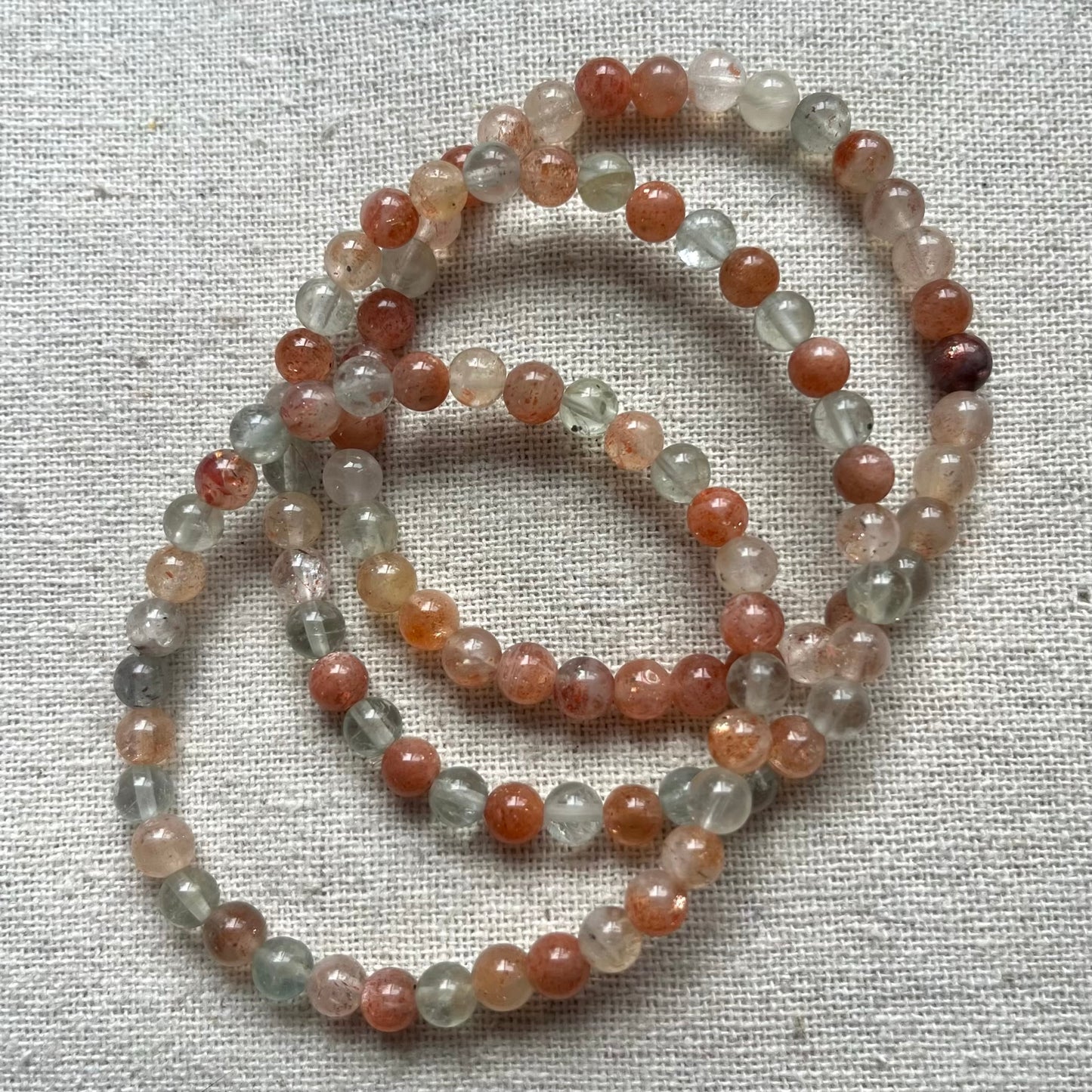 Arusha Golden Sunstone 6mm Beaded Bracelet - Uplifting