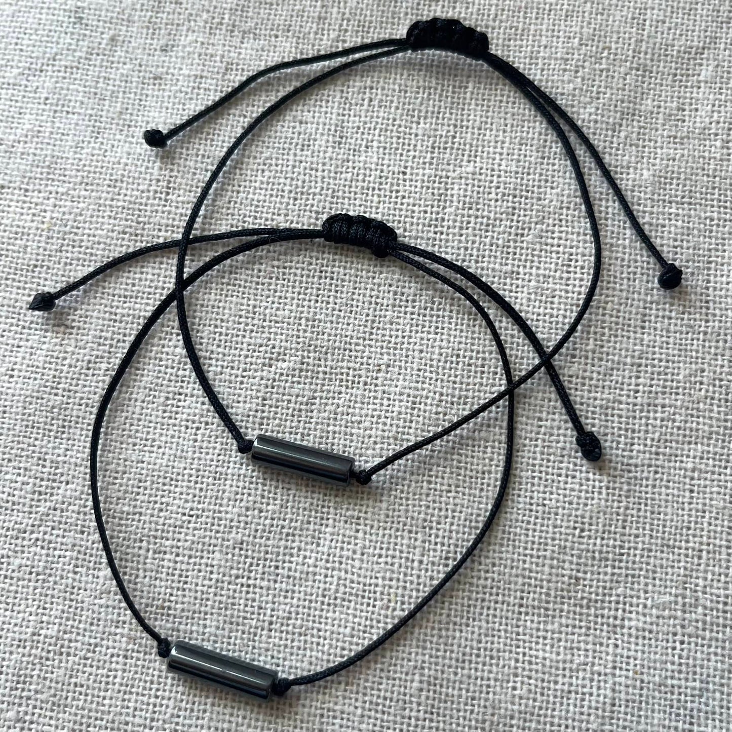 Simple Cord Bracelet - Black Hematite
