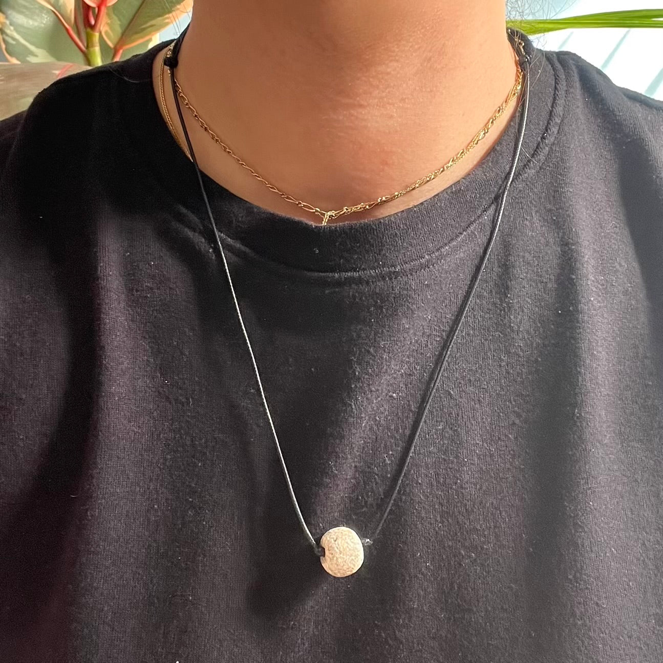 Mastodon Fossil Stone Pendant - Ancient Wisdom