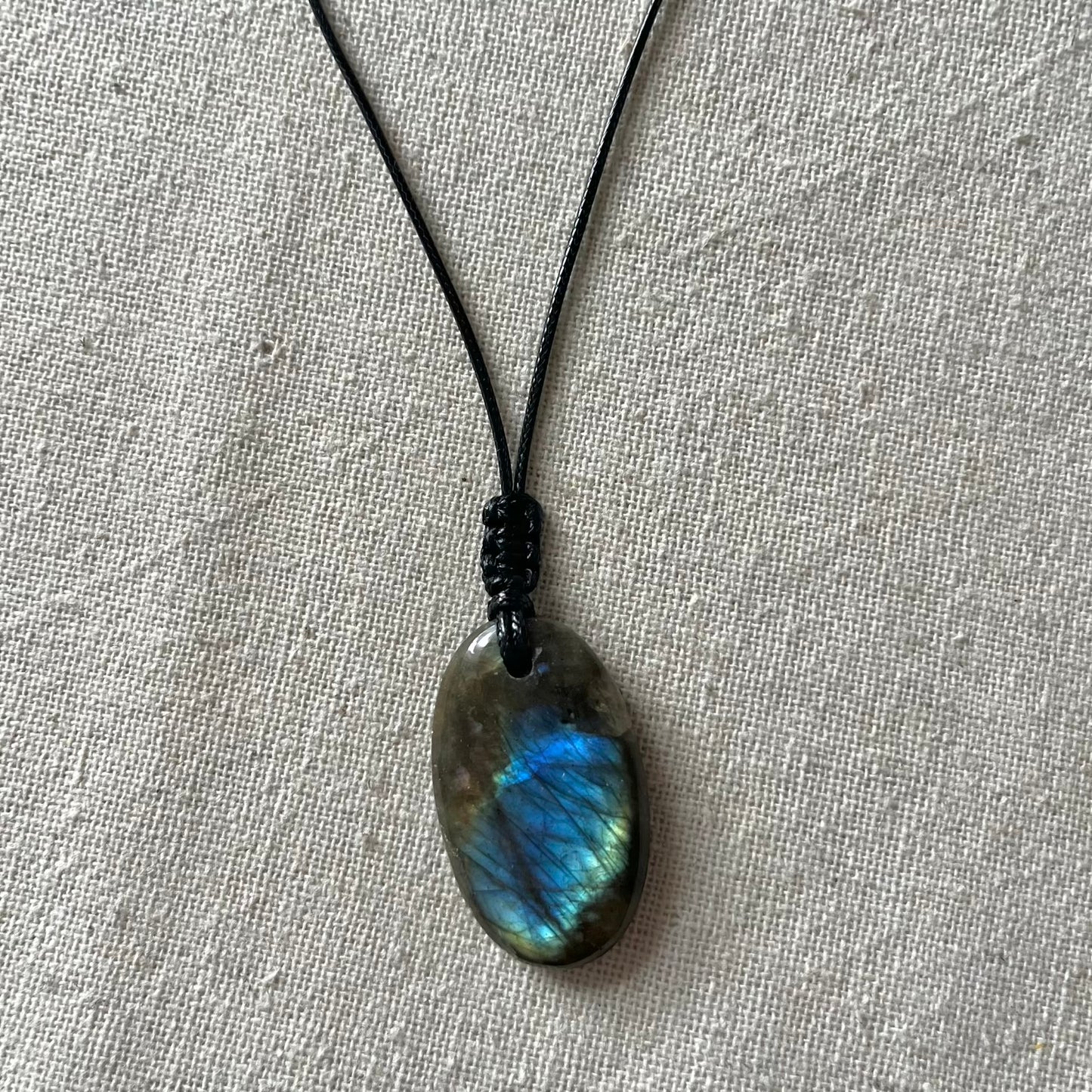 Labradorite Oval Small Pendant - ONE OF A KIND