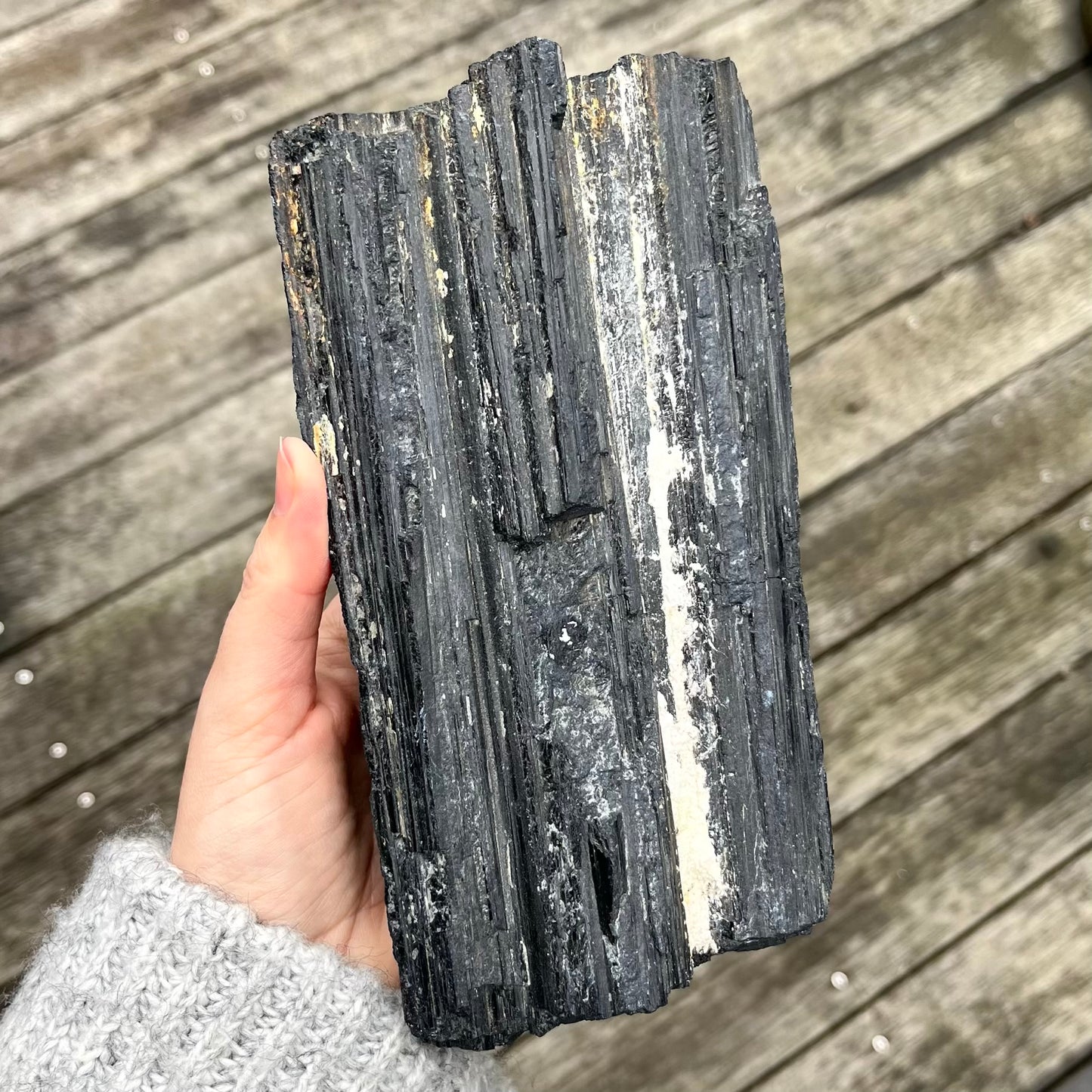 Black Tourmaline XL Raw Crystal - Protection