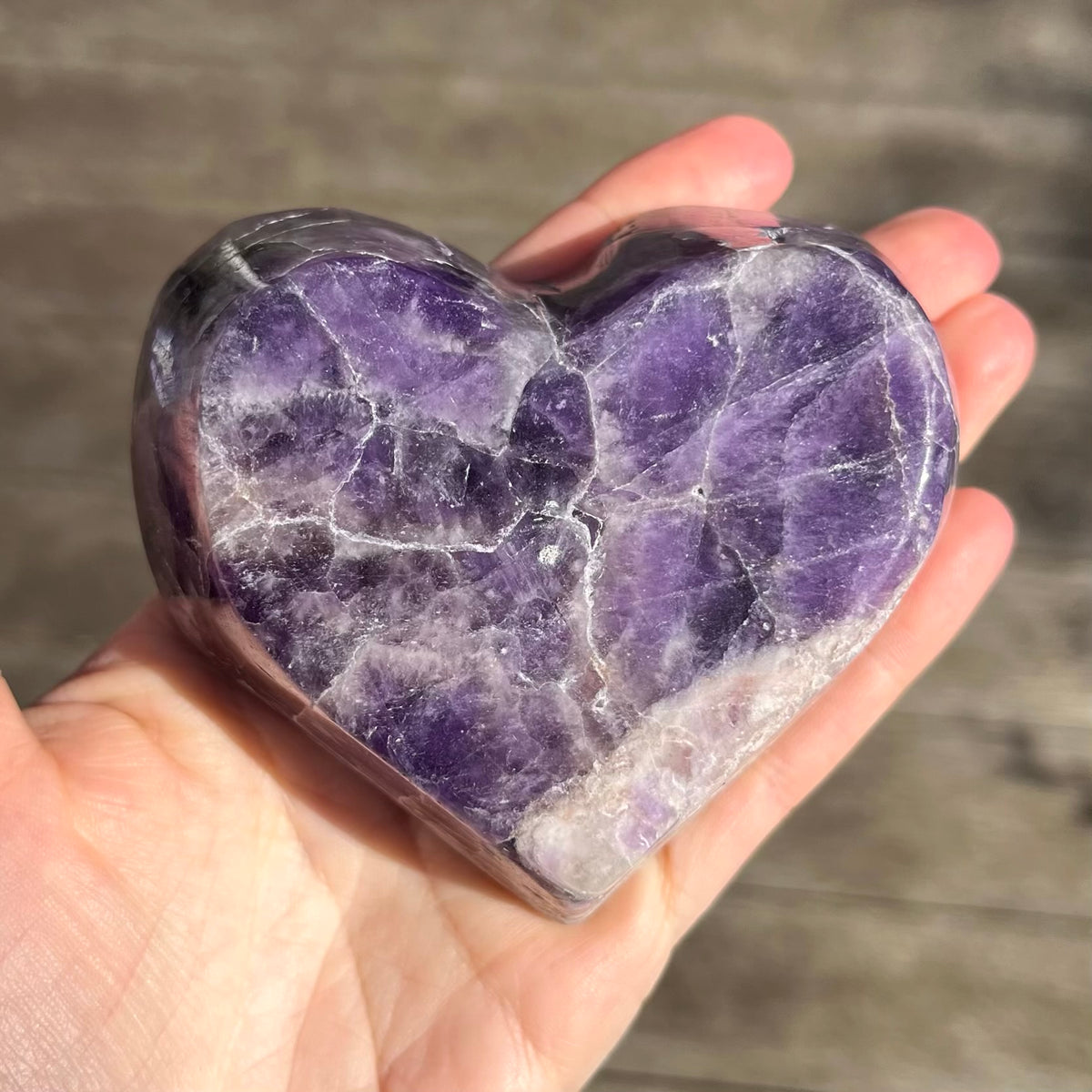 Amethyst Heart Crystal Bowl - Spiritual Wisdom, Peace