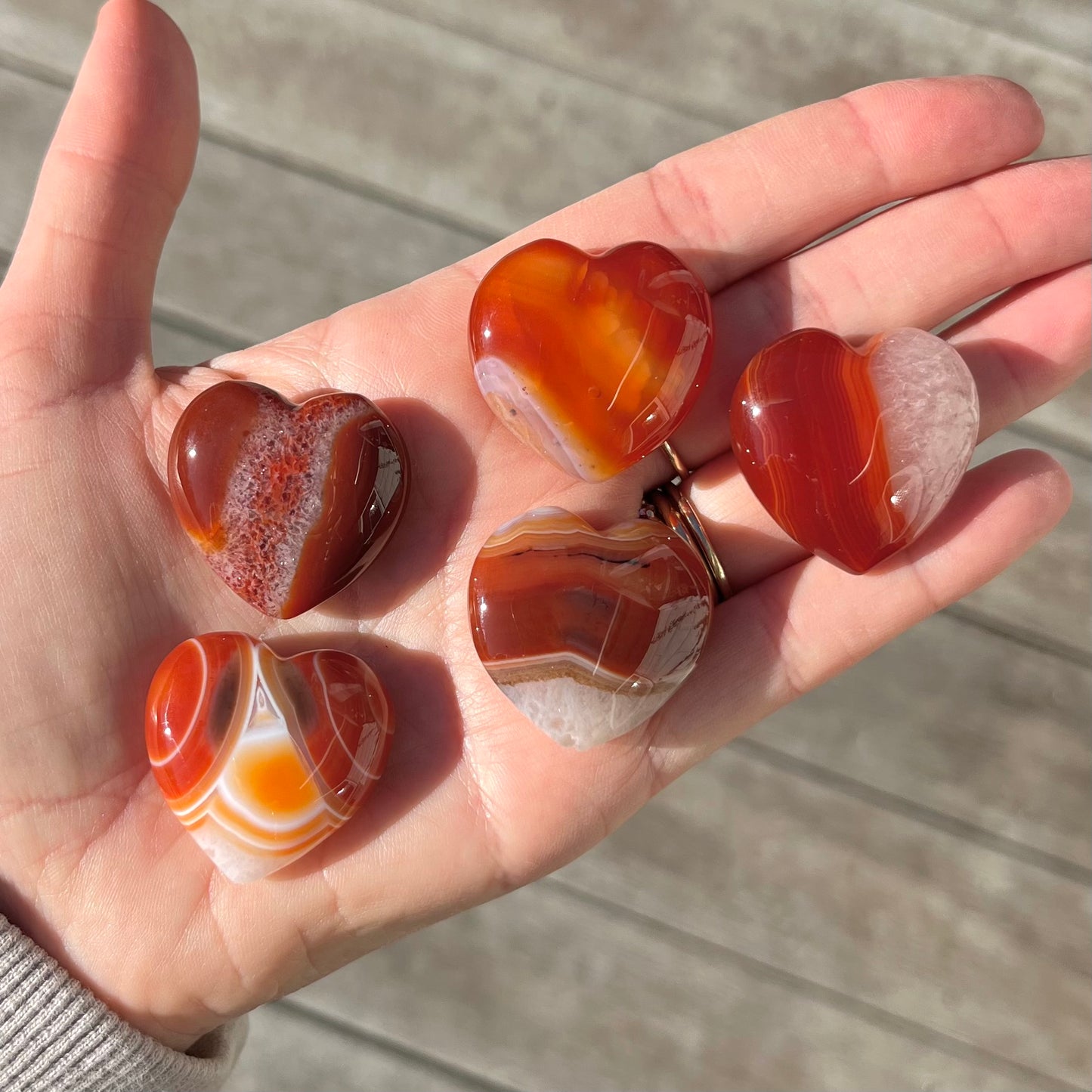 Carnelian Heart Small Crystal - Passion, Vitality, Confidence