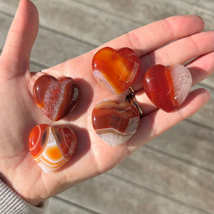 Carnelian Heart Small Crystal - Passion, Vitality, Confidence