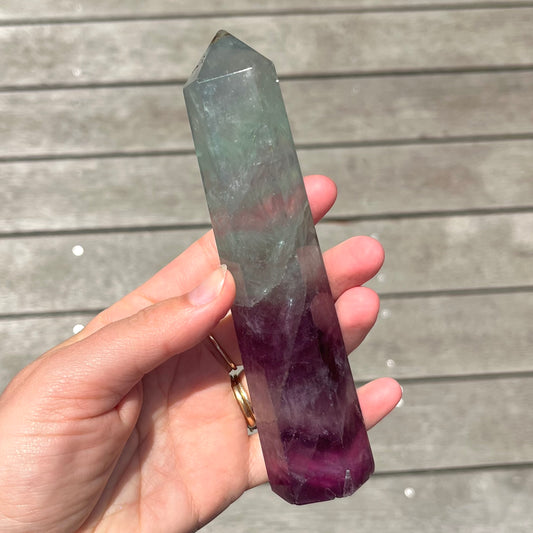 Fluorite Medium Tower Crystal - Vibrant, Clarifying, Uplifting