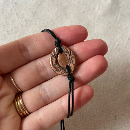 Copper Oval Cord Bracelet - Energy, Vitality, Balance