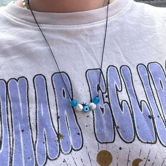 Eye Of Protection Necklace - Howlite & Agate