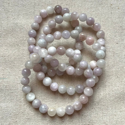 Kunzite 8mm Beaded Bracelet - Emotional Healing