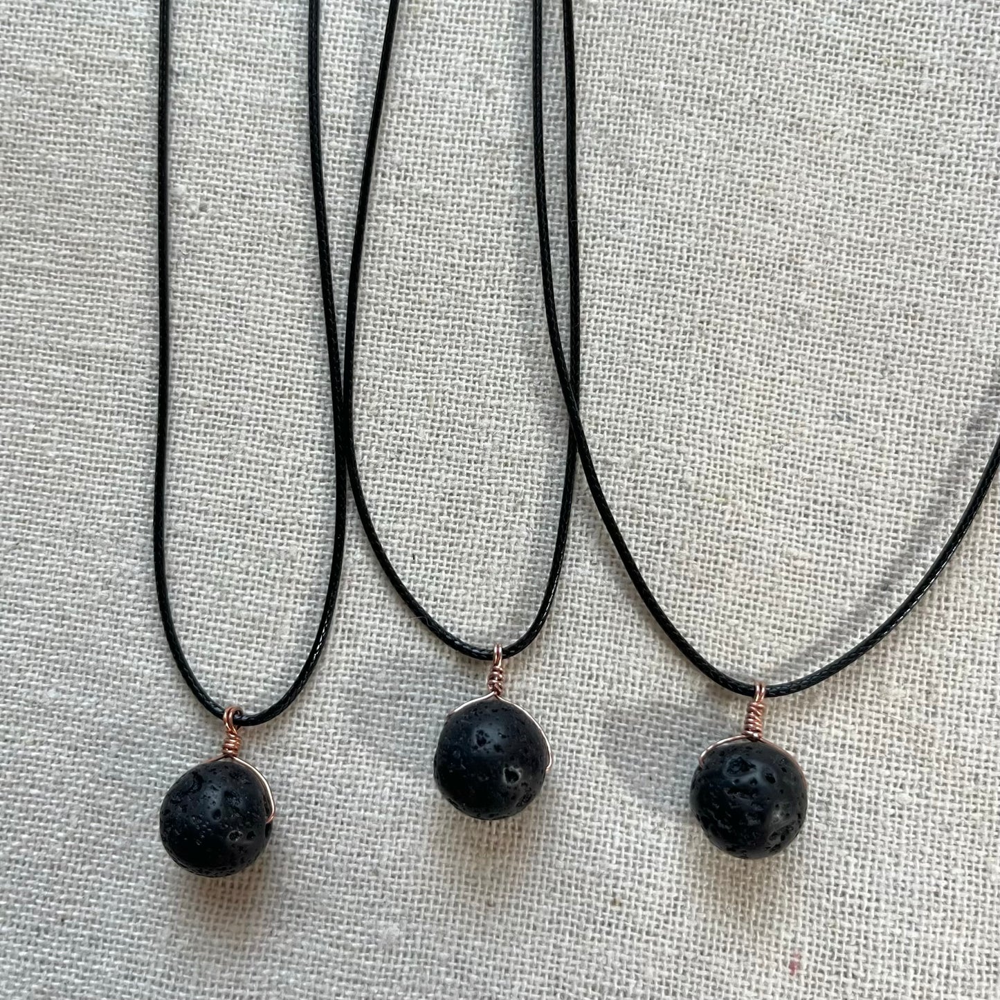 Strength Pendant - Lava Stone