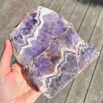 Chevron Amethyst Large Slab Crystal -  Intuition, Spiritual Awareness