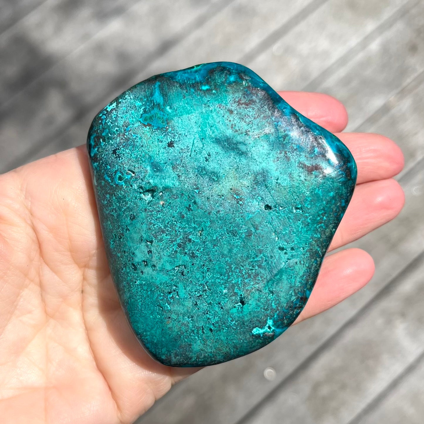 Malachite Chrysocolla Medium Polished Crystal - Empowerment, Healing, Balance