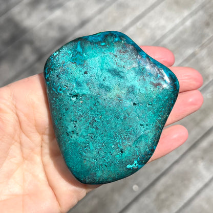 Malachite Chrysocolla Medium Polished Crystal - Empowerment, Healing, Balance