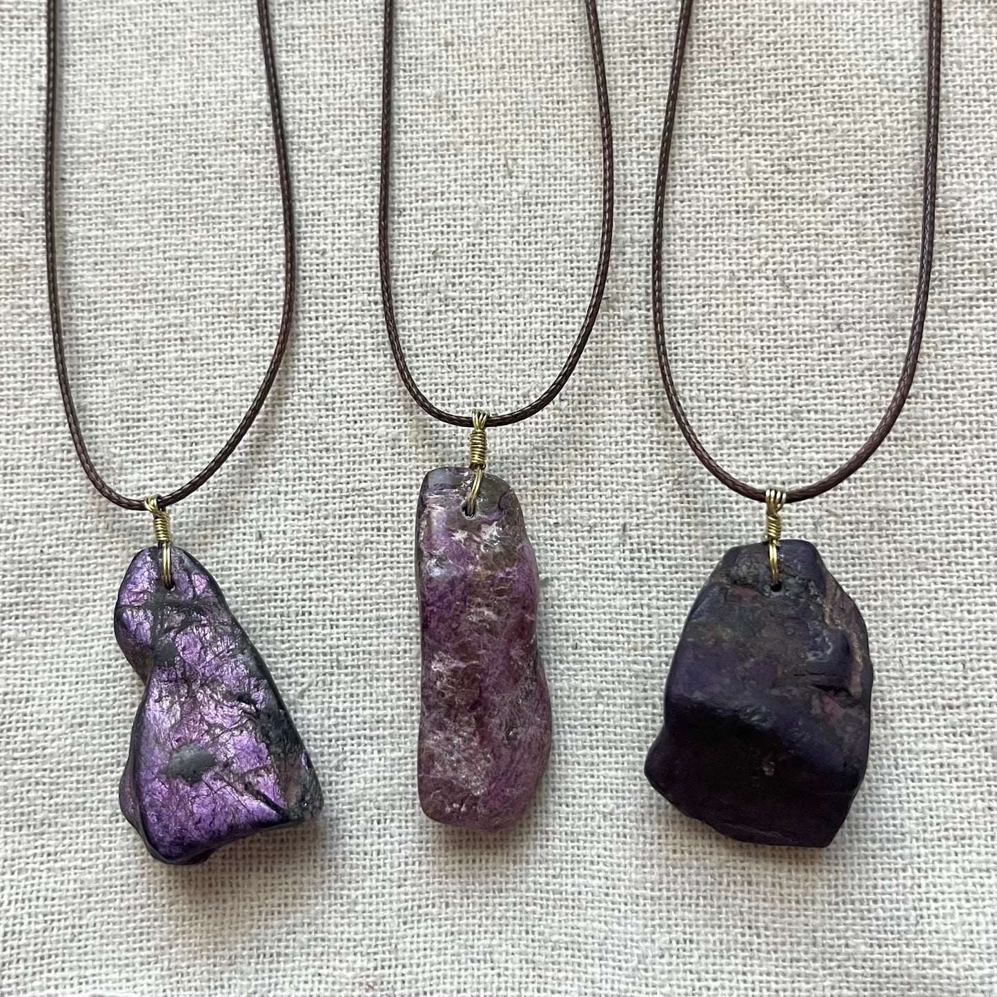 Purperite Raw Pendant - ONE OF A KIND