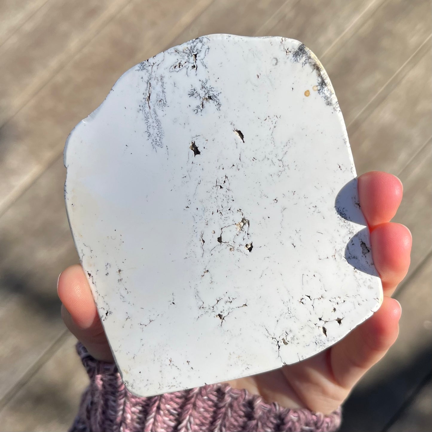 Howlite Small Slab Crystal - Calm, Emotional Balance