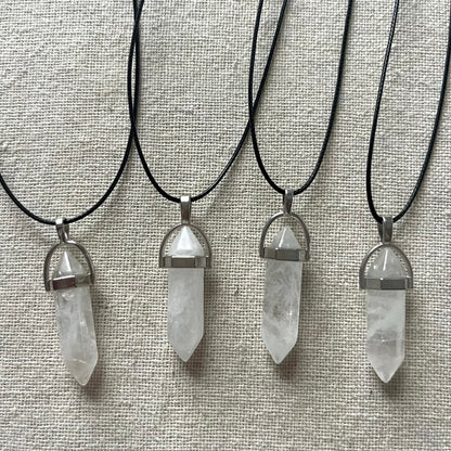 Energy Point Pendant - Clear Quartz