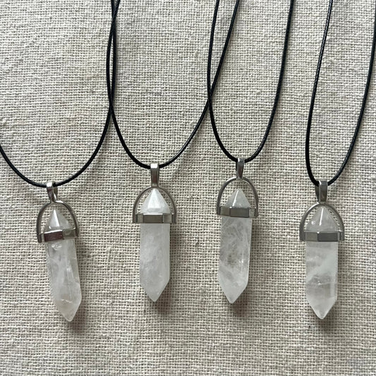 Energy Point Pendant - Clear Quartz