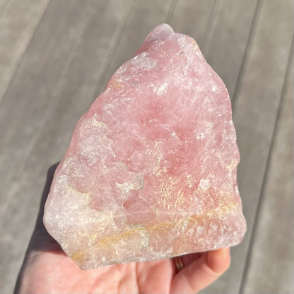 Rose Quartz XL Raw Crystal - Unconditional Love & Harmony